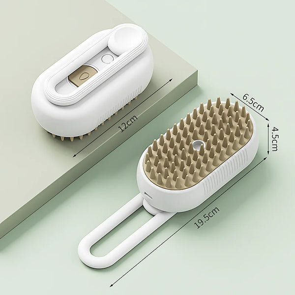 Pet Hair Removal Grooming Brush With Steamy Spray